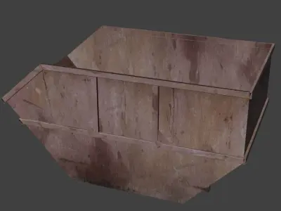 Industrial trash container Low-poly 3D model
