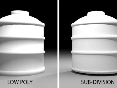 Steel Water Tank 3 3D model