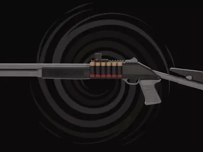 3D Model Shotgun - Combat Weapon 3D model