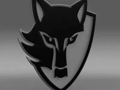 E wolf 3d logo 3D model