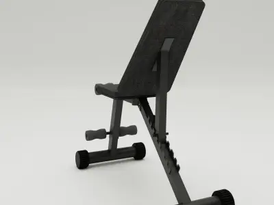 Gym bench 3D model purchase