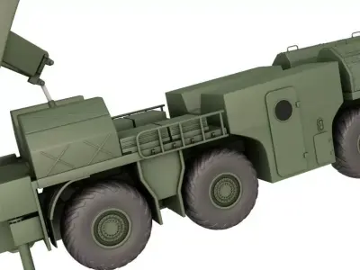 MAZ 543 Scud Missile launcher 3D model