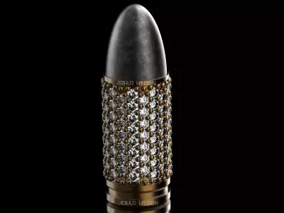 3D model Diamonds Cartridge Pendant 3D print model