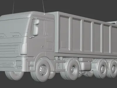 Truck - Garbage Vehicle -- Generic Design 3D model