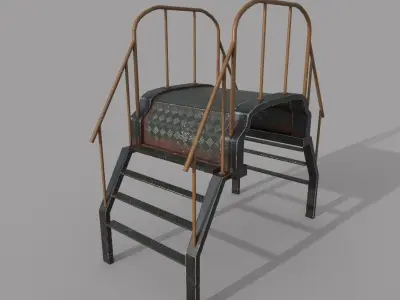 Crossover Black Platform PBR Low-poly 3D model