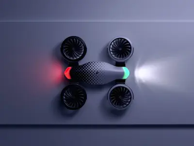 Sci-fi Drone model Free 3D model