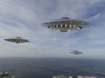 UFO Spaceship - Flying Saucer - Ovni - Nave Espacial  Low-poly 3D model