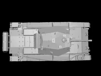 GB20 Crusader Tank Low-poly 3D model