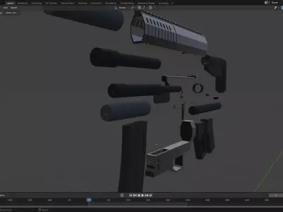 Dagger 556 SBR Free low-poly 3D model