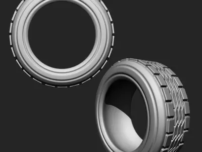 Tyres IMM Obj Brush Pack 10 in One 3D model