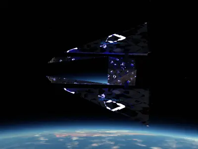 Light Luxury Reconnaissance-exploration spacecraft Diamond Blade Low-poly 3D model