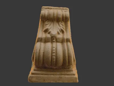 Ornamental Stone Corbel 3D Scan Low-poly 3D model