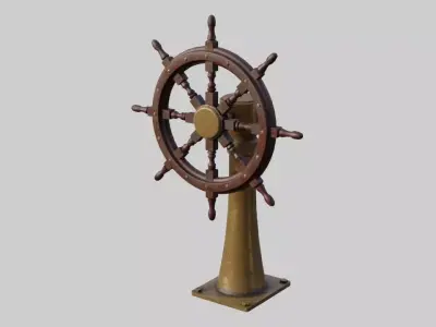 Vessel Wheel 1 Low-poly 3D model
