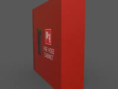 Empty fire hose cabinet 3D model