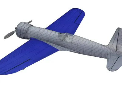 Hughes H1 Racer Low-poly 3D model