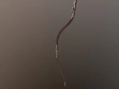 Bow with drawings in the form of waves Low-poly 3D model