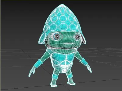 piyon creature with big eyes 3D model
