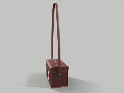 Military First Aid Kit Bag  Low-poly 3D model