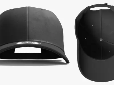 New Era Classic Curved Visor Cap Black 3D model