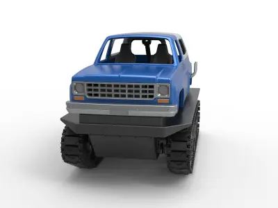 Vintage Monster tank Version 2 Scale 1 to 25 3D print model