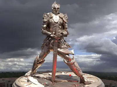 Angel Warrior Sculpture 3D model