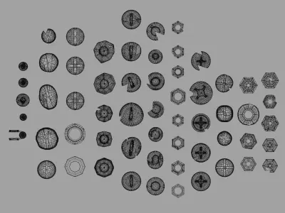 Screws Cartoon 3D model