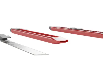 Retractable Craft Knife Low-poly 3D model