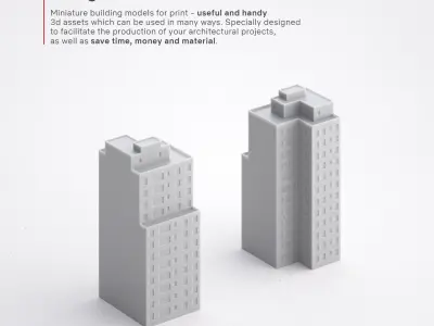 Free 3D Print miniature building RB-US-NY-031 Free 3D print model purchase