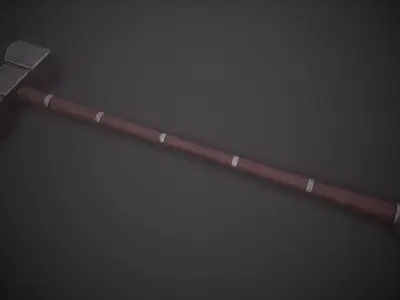 Big Ol Hammer Low-poly 3D model