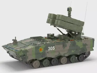 Chinese HJ-10 Anti-tank Missile 3D model