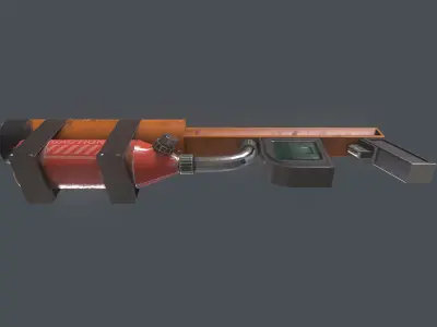 Homemade Flame Thrower Low-poly 3D model