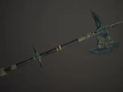 Axe Fantasy Game 3d model Low-poly 3D model Low-poly 3D model