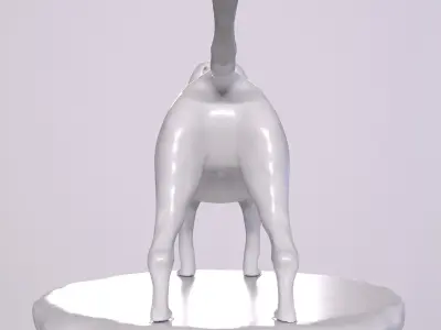 dog 01 Low-poly 3D model