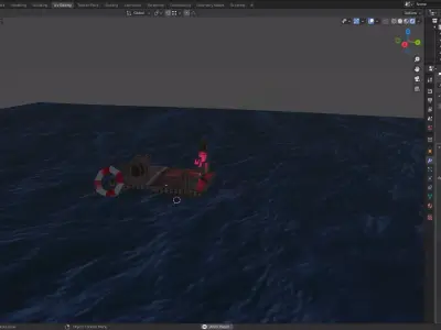 Pier on the ocean 3D model