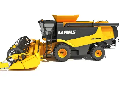 Combine Harvester Claas Lexion Models 3D model