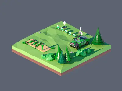 land 78A Low-poly 3D model
