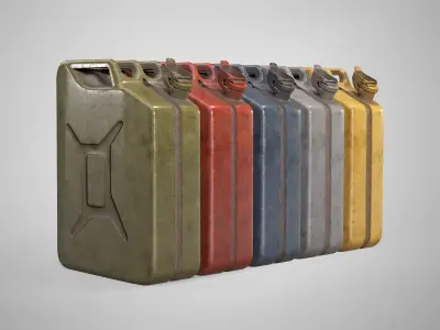 Classic Metal Jerrycan - Vintage Fuel Gas Oil Can AAA Game Ready Low-poly 3D model