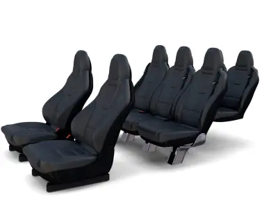 Tesla Model X Seats 3D model