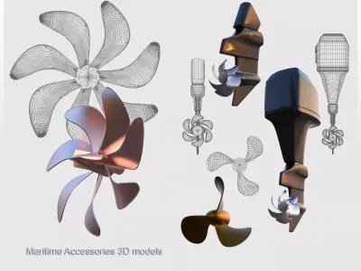 Maritime Accessories Low-poly 3D model