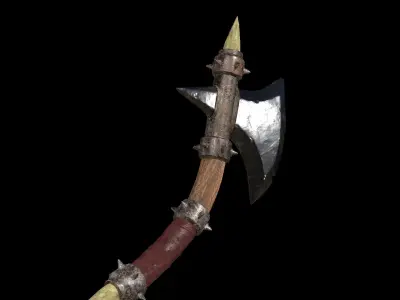 Stylized Weapon Axe Low-poly 3D model