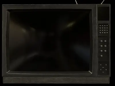 Old TV Low-poly 3D model