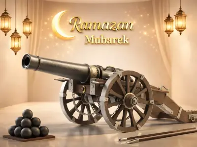 RAMADAN Cannon Low-poly 3D model