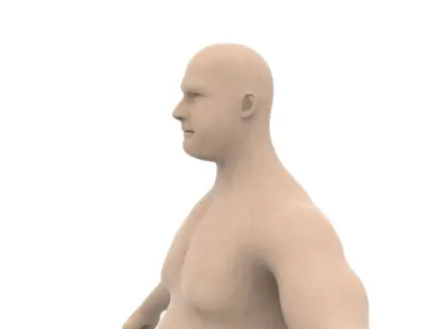 Chubby male 3D model