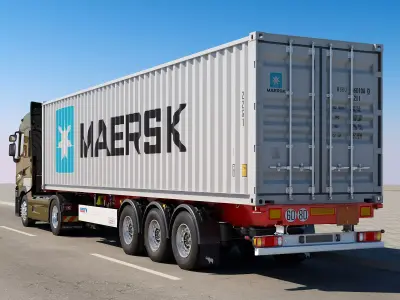 Renault T Container 3D model