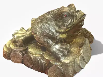 gold frog 3D print model