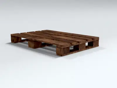laos Wood Pallet Low-poly 3D model