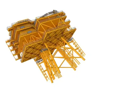 Offshore Wind Farm Substation 3D model purchase