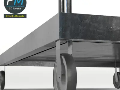 Platform trolley cart 1 3D model