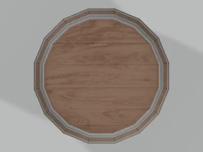 Heavy Toasted Lowpoly Bourbon Barrel Low-poly 3D model