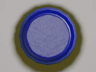 Plastic Open Head Drum 120L Low-poly 3D model
